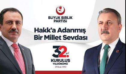 Başkan Yardımcısı Metin Hakan’dan BBP'nin 32. Kuruluş Yıl Dönümü Mesajı