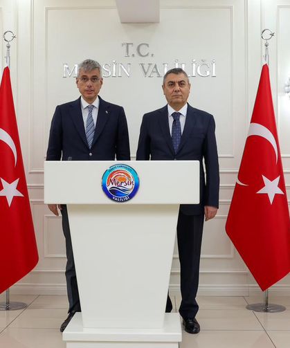 SAĞLIK BAKANI MEMİŞOĞLU, MERSİN VALİSİ TOROS’U ZİYARET ETTİ