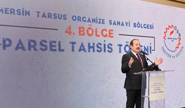 VALİ PEHLİVAN, MERSİN-TARSUS ORGANİZE SANAYİ BÖLGESİ 4. BÖLGE PARSEL TAHSİS TÖRENİNE KATILDI