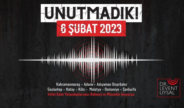 MHP MERSİN MİLLETVEKİLİ DR. LEVENT UYSAL: HİÇBİR SABAH 6 ŞUBAT KADAR KARANLIK OLMADI