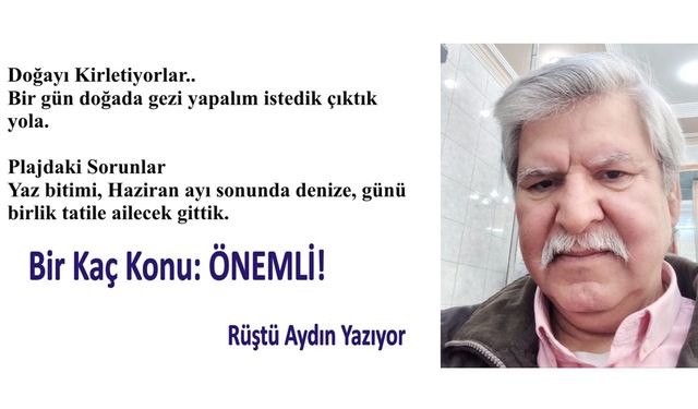 Bir kaç konu: önemli!