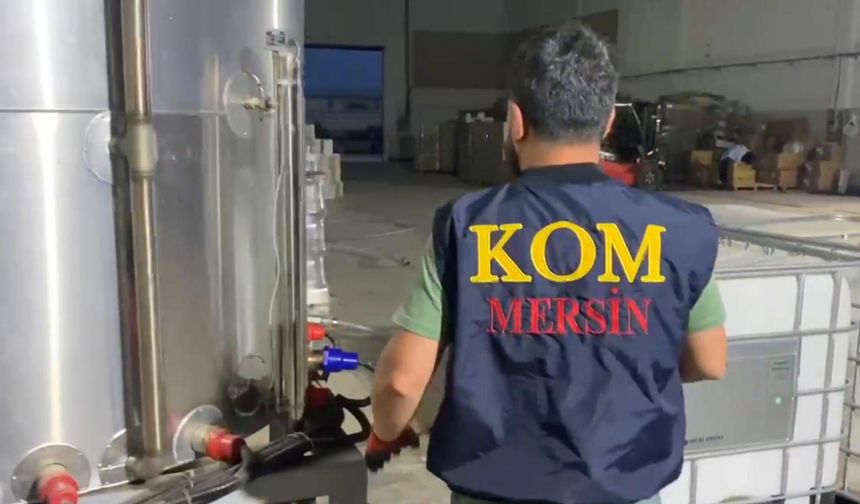 "Mersin'de Alkol İmalathanesine Baskın!"