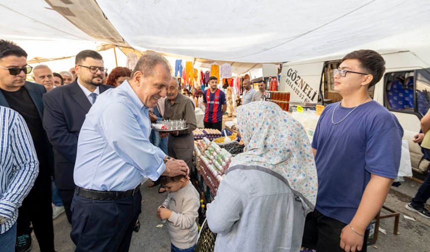 Başkan Seçer, Kurdali’de Pazar Ziyareti Yaptı