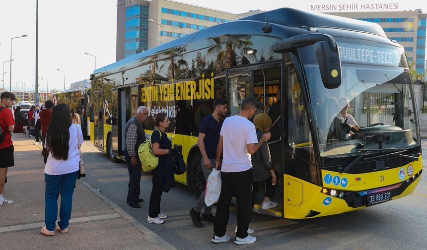 Mersinliler elektrikli otobüsleri memnuniyetle karşıladı
