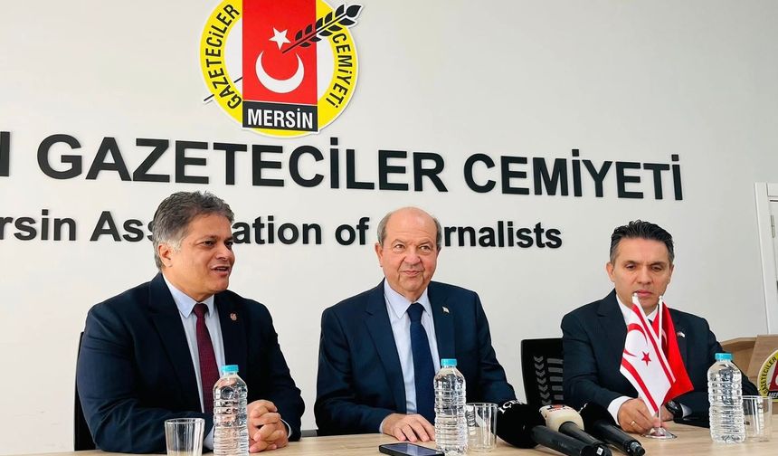 KKTC 5. Cumhurbaşkanı Ersin Tatar’dan Mersin Gazeteciler Cemiyeti’ne ziy