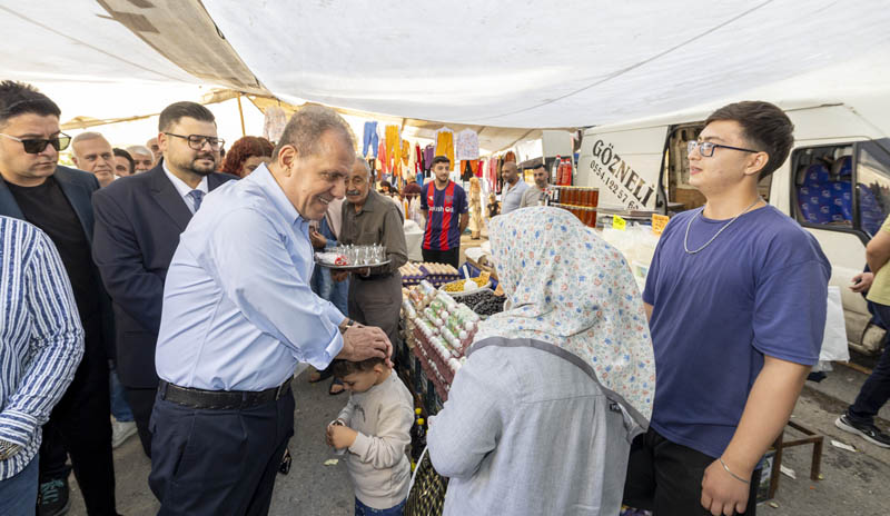 Başkan Seçer, Kurdali’de Pazar Ziyareti Yaptı